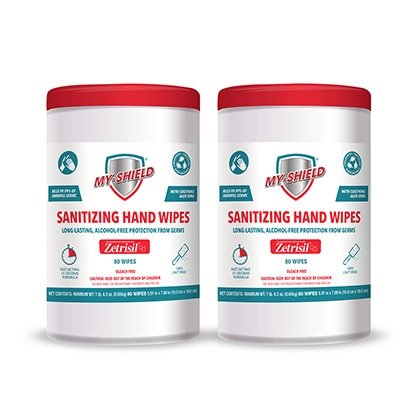 Sanitizing Hand Wipes 80 Count Canister 2 Units