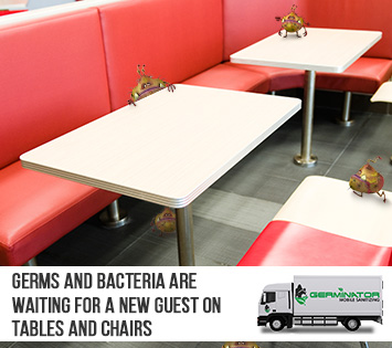 Germs Are Waiting on Tables and Chairs