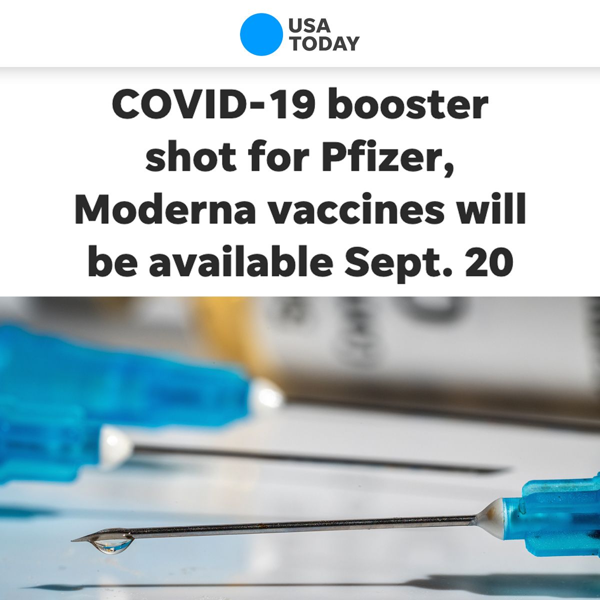 U.S. Officials Will Make COVID-19 Booster Shots Available by Sep. 20